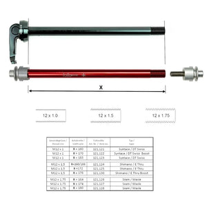 Thru-axle Adapter M12 X 1.5 – L166 /  121.124