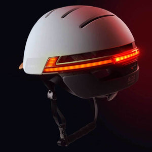 LED warning light and flashing - LIVALL BH51T Smart Urban Helmet Sandstone Grey